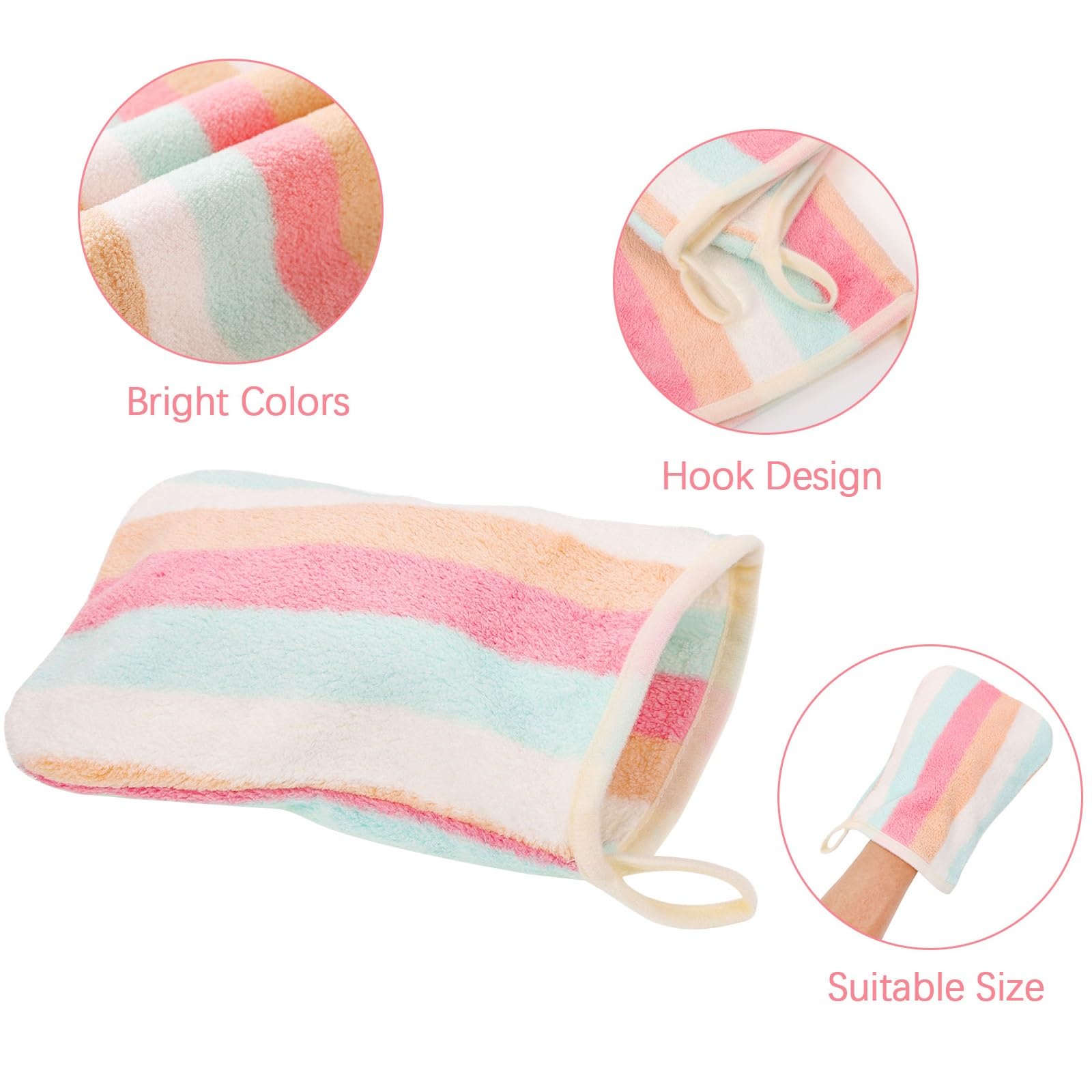 Phogary Washcloth Set 6 Pack Small Hand Towels For Face Body Bathroom, 6''X8'' Super Absorbent & Soft Coral Fleece Facial Cloths